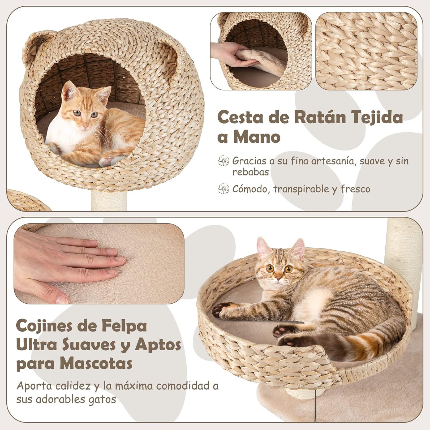 COSTWAY Torre con centro de actividades para Gatos thumbnail