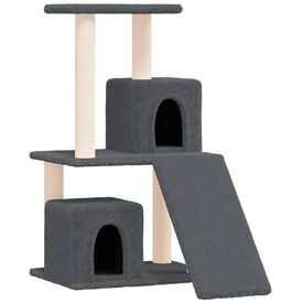 VidaXL Rascador con rampa gris oscuro para gatos