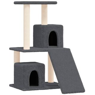 VidaXL Rascador con rampa gris oscuro para gatos