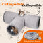 Nobleza Tunel para Gatos en Gamuza, Túnel de 3 vías para Interiores con 1 Agujeros y Bola suspendida Juguetes para Gatos, Tunel Plegable para Mascotas Juguete para Gato Gatito Conejo Hurones (Gris), , large indicador imagen numero 2