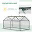 Outsunny Invernadero de Terraza 120x60x60 cm Caseta de Jardín Acero con 2 Ventanas Enrollables Vivero Casero para Cultivo de Plantas Verduras Flores Transparente, , large indicador imagen numero 5