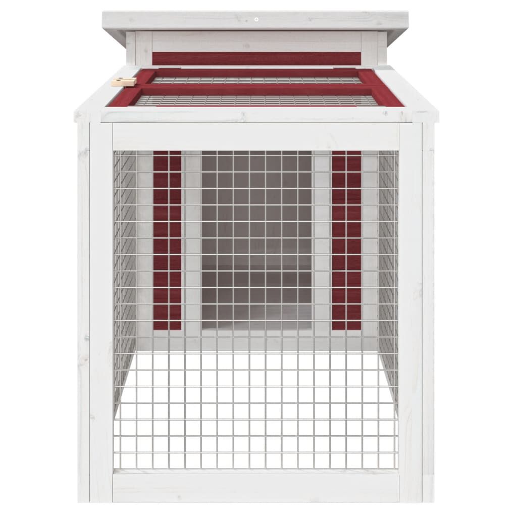 VidaXL Conejera de madera maciza pino moca para conejos thumbnail