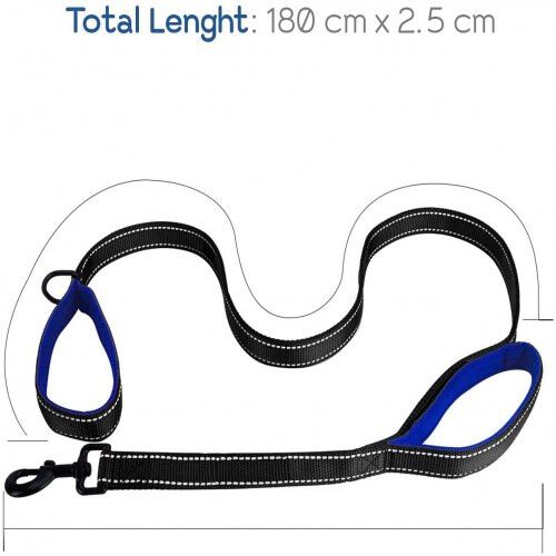 Edipets correa alta resistencia azul y negro para perros, , large Imagen numero 3