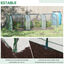 Outsunny Invernadero de Jardín 295x100x80 cm Invernadero para Terraza Tipo Túnel Cultivo de Plantas Semilla Vivero Casero Marco de Acero y Cubierta de PVC Transparente, , large indicador imagen numero 5
