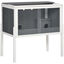 PawHut Jaula para Hámster de Madera 82x45x81 cm Casa para Roedores con 2 Puertas de Acrílico Estante Extraíble 2 Casitas para Animales Pequeños Gris Oscuro., , large indicador imagen numero 1