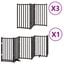 vidaXL Puerta para Perros Plegable Paneles Puerta de Seguridad Madera de Álamo, , large indicador imagen numero 6
