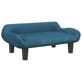 vidaXL Cama azul de terciopelo para perros
