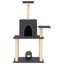 vidaXL Rascador para gatos con postes de sisal gris oscuro 122 cm, , large indicador imagen numero 3