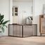 vidaXL Puerta para perros plegable 2 paneles álamo marrón roble 160 cm, , large indicador imagen numero 3