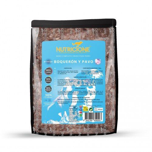 Nutricione BARF men&uacute; Pavo y Boquer&oacute;n para perros (Pack), , large Imagen numero 1