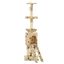 Rascador con poste de sisal para gatos color Beige Huellas, , large indicador imagen numero 4