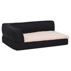 Vidaxl colchón - sofá negro y crema para perros, , large image number null
