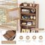 COSTWAY Mueble Arenero Gatos Alto con Luz LED, Armario Arenero para Gatos con Estantes, Estaci&oacute;n de Carga, Caj&oacute;n, 20 Modos de Luz, Control Remoto, Mueble Auxiliar para Gato, 50x45x152cm, Natural, , large indicador imagen numero 4