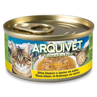 Comida húmeda Arquivet para gatos sabor atún blanco y queso