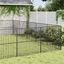 vidaXL Corralito para perros con 20 paneles acero galvanizado negro, , large indicador imagen numero 2