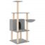vidaXL Rascador para gatos con postes de sisal gris claro 132 cm, , large indicador imagen numero 1