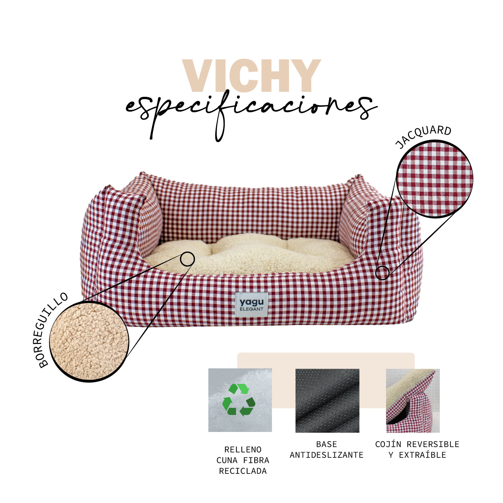 Yagu cuna confort vichy grana, , large Imagen numero 2