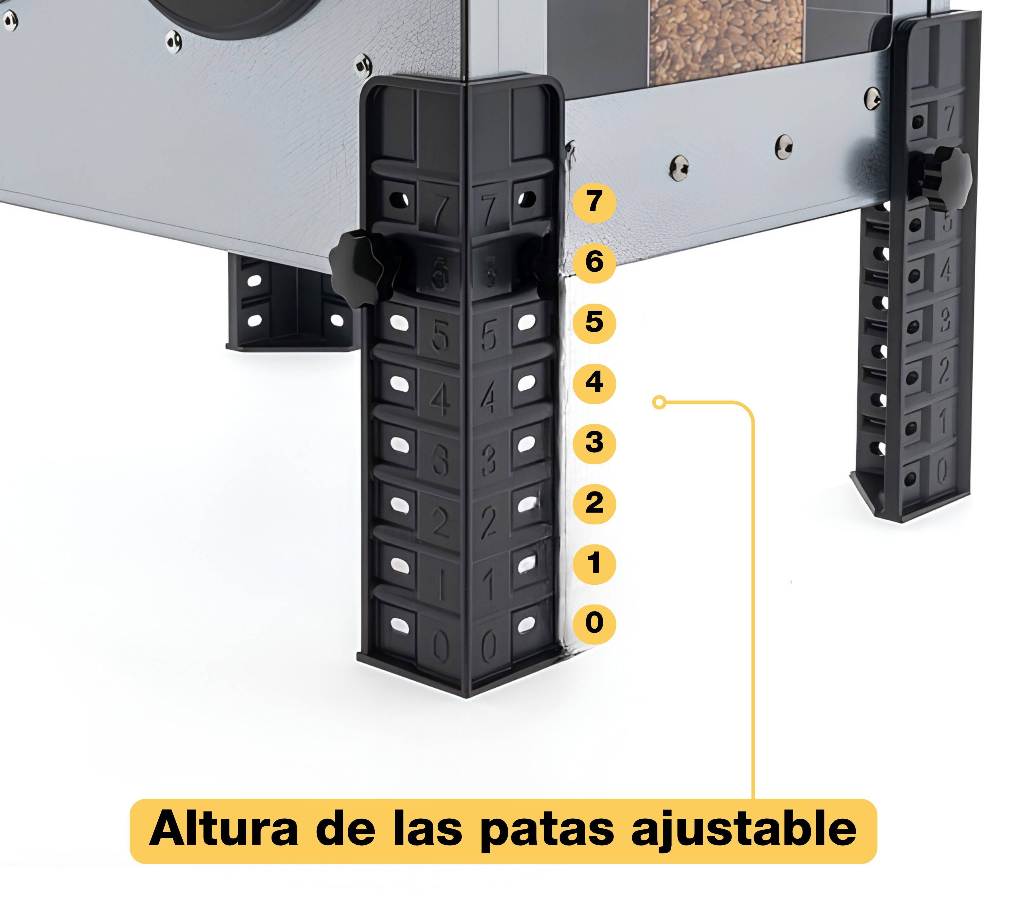 Comedero para Gallinas Robust&reg; | Tolva Antidesperdicio de Acero Galvanizado para Exterior | Altura Regulable | para Gallinas, Patos y Gansos | 16kg, , large Imagen numero 4