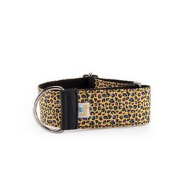 Pampy Speedy Regulable Collar Galgo Leopardo Amarillo para perros