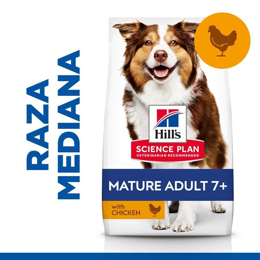 Hill&#039;s Science Plan Mature Adult Medium Pollo pienso para perros thumbnail
