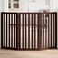 vidaXL Puerta para perros plegable 3 paneles madera álamo marrón 150cm, , large indicador imagen numero 2