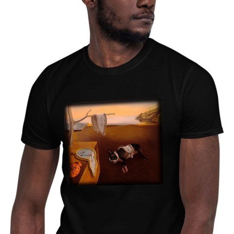 Mascochula camiseta hombre mola dalí personalizada con tu mascota negra, , large image number null