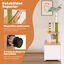 COSTWAY Árbol para Gatos con Caja de Arena, 2 en 1 Rascador para Gatos Moderno, Árbol de Actividades para Gatos con Escalera, Rascador, Cuerda de Sisal y Bolas Colgantes, Verde y Blanco y Natural, , large indicador imagen numero 4