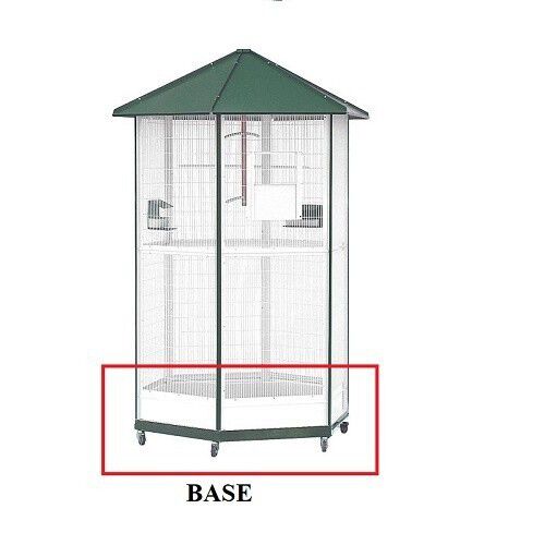 Base voladero de 6 lados galvanizada para pájaros