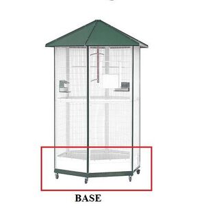 Base voladero de 6 lados galvanizada para pájaros