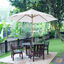 Outsunny Sombrilla Parasol de Madera Grande Ø300x250cm para Exterior Jardín Patio Altura Ajustable en 3 Niveles Desmontable Portátil Fácil de Guardar y Transportar Color Marfil, , large indicador imagen numero 2