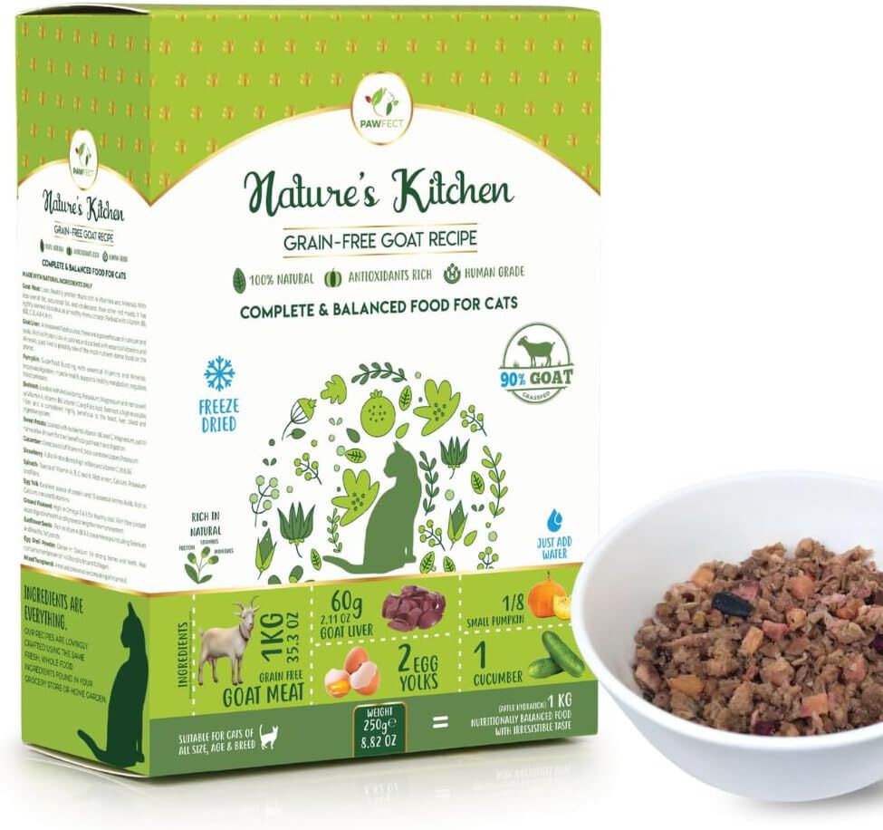Alimento completo y equilibrado sin cereales para gatos: receta de cabra (500 g/17,64 oz), , large Imagen numero 1