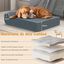 COSTWAY Cama Perro Grande, 100x81x31 cm, Cama Ortop&eacute;dica para Perros con Espuma de Memoria y Reposacabezas, Base Antideslizante, Desenfundable y Lavable, Colchoneta Perro Desmontable, Gris, , large indicador imagen numero 3