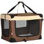 PawHut Transportín Mochila para Perros y Gatos Bolsa de Transporte para Mascotas Plegable con Cojín Suave y 2 Correas del Hombro para Coche Avión Viaje 60x41x41 cm Marrón, , large indicador imagen numero 11