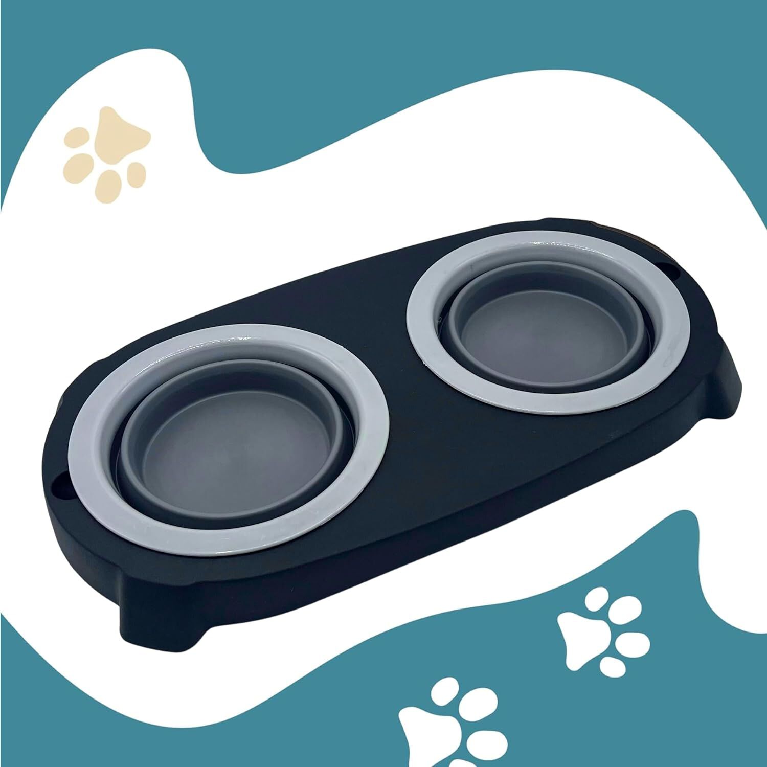 EL &Aacute;TICO PETS Comedero Perro Elevado con Bebedero Antisalpicaduras Perro. Comedero Perro Antivoracidad Desmontable, , large Imagen numero 5