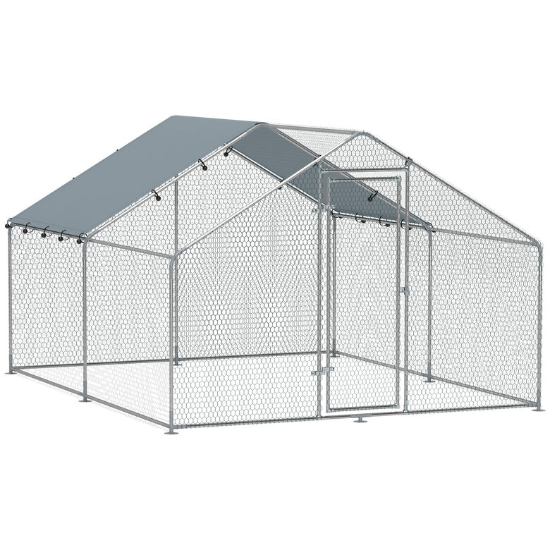 PawHut Gallinero Exterior Plata thumbnail