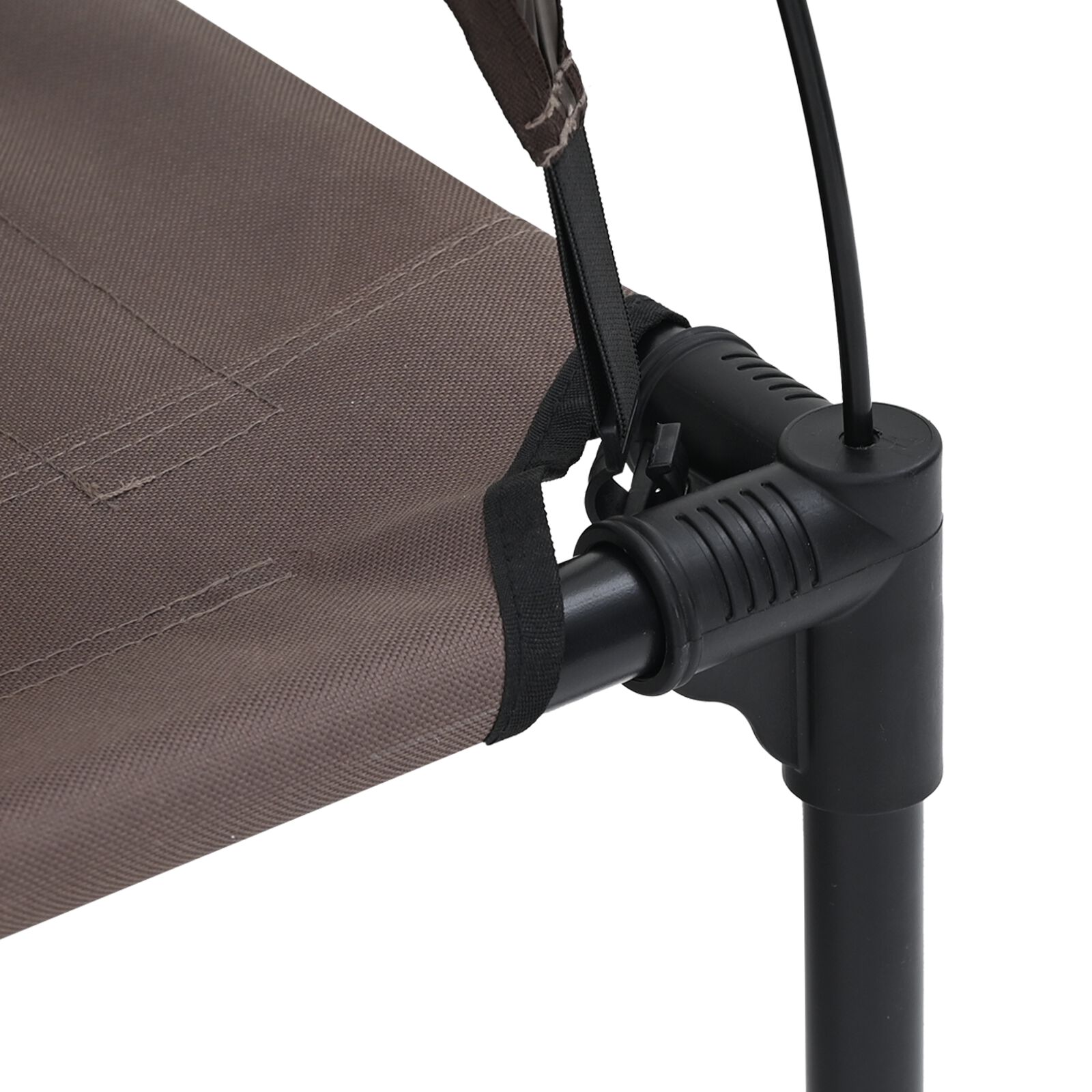 vidaXL Cama para Perros con Dosel Sof&aacute; Silla Tela Oxford y Acero Marr&oacute;n, , large Imagen numero 5