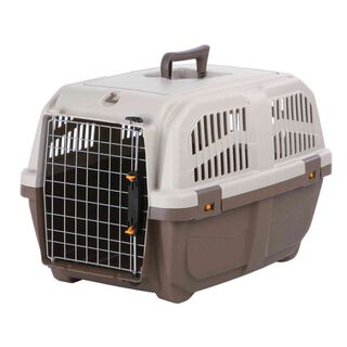 Trixie Transportín Beige y marrón con asa y cierre para perros