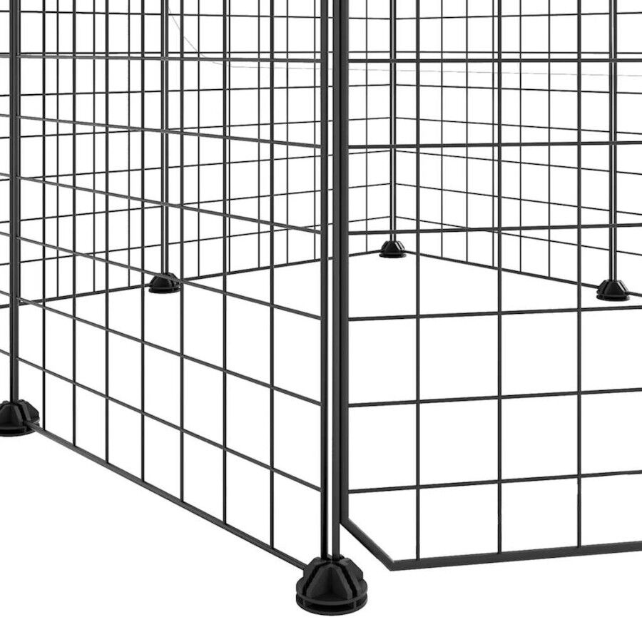 vidaXL Jaula para Mascotas de Paneles con Puerta Conejera Animalitos Acero thumbnail