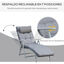 Outsunny Tumbona Plegable Tumbona de Jardín con Respaldo Ajustable en 7 Posiciones con Cojín Cuerpo Entero y Cabeza para Terraza Piscina Carga Máx. 165 kg 137x63,5x100,5 cm Gris, , large indicador imagen numero 4