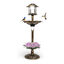 COSTWAY Comedero Pájaros Exterior con 2 Luces LED Solares, Bebedero Pájaros Decorativo con Macetero de Flores, Comedero y Soporte Rellenable, Alimentador para Aves de PP para Jardín (Bronce), , large indicador imagen numero 1