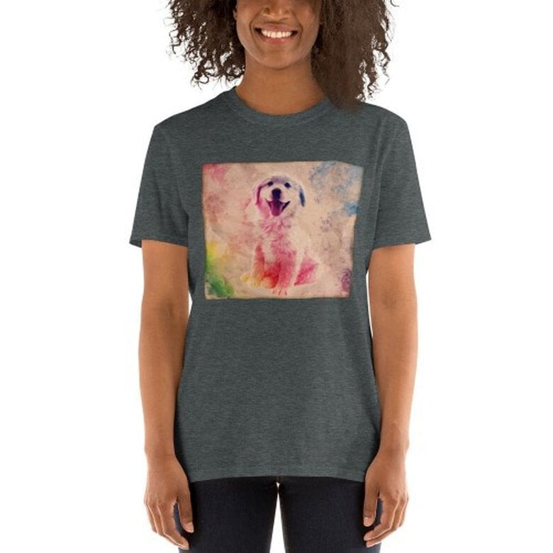 Macochula camiseta mujer lienzo personalizada con tu mascota gris oscuro, , large image number null