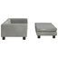 vidaXL Cama de perros con extensión terciopelo gris claro 100x50x30 cm, , large indicador imagen numero 3