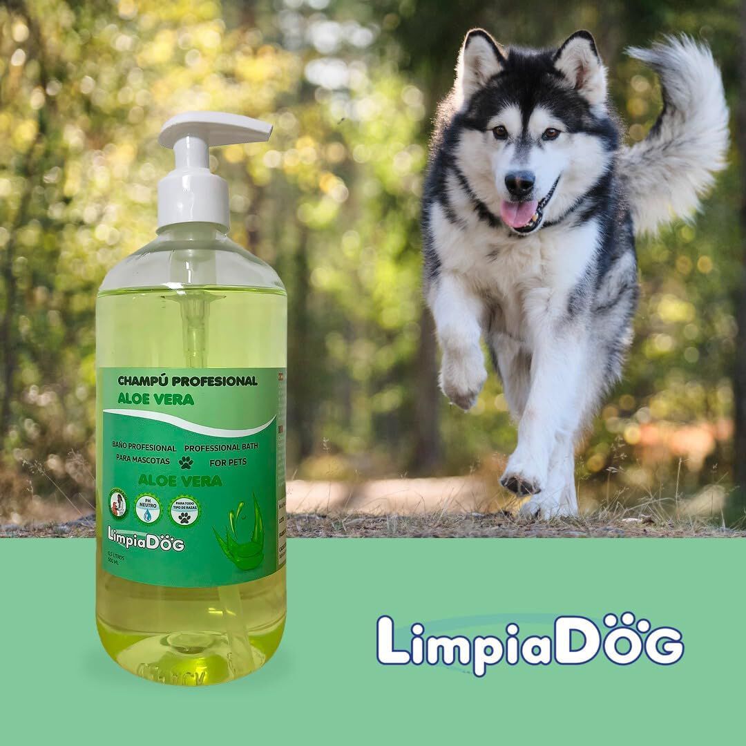 LIMPIADOG Champu para Perros hidratante Aloe Vera, para Todas Las Razas y Edades, Aroma Fresco y Natural 5 Litros, , large Imagen numero 7