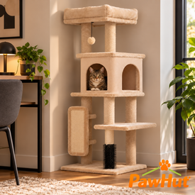 PawHut &Aacute;rbol Rascador Beige para Gatos