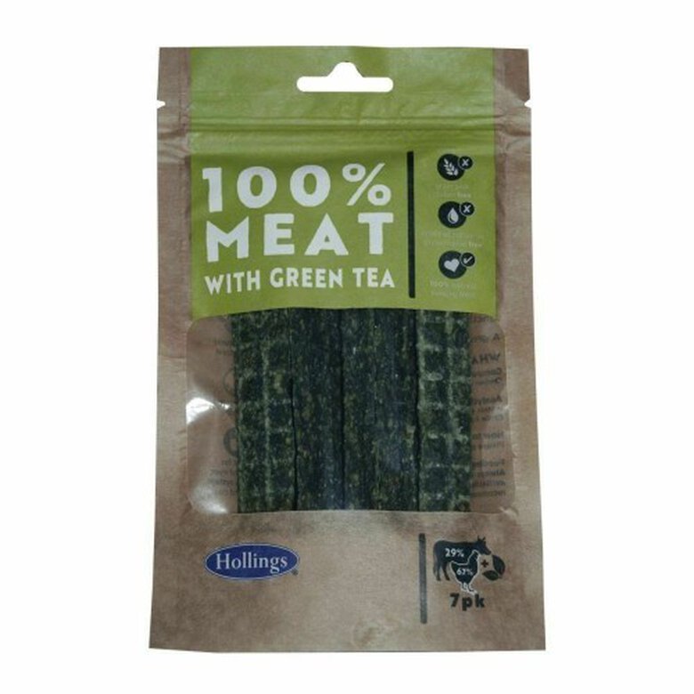 Snacks de carne con té verde para perros sabor Carne/Té, , large image number null