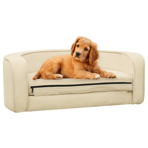 Vidaxl sof&aacute; plagable crema para perros, , large Imagen numero 4