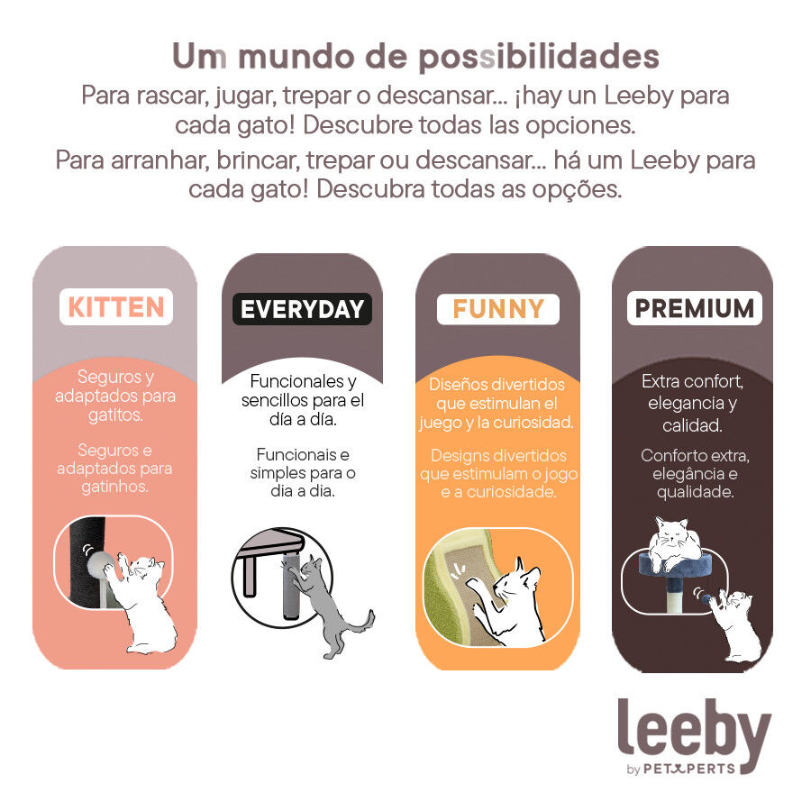 Leeby Walter rascador de cartón horizontal con bola para gatos thumbnail