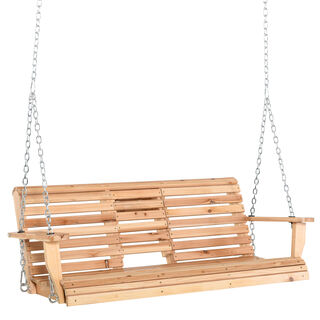 Outsunny Banco Columpio Madera Natural 