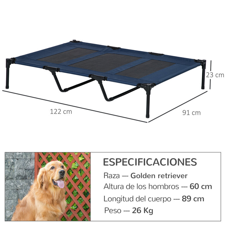 PawHut cama elevada transpirable para perros, , large image number null