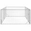 vidaXL Perrera de exterior puerta acero galvanizado plateado 3x2x1 m, , large indicador imagen numero 4